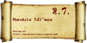 Mandula Tímea névjegykártya